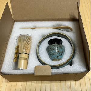 Набор для матчи коричнево-синий. Photo 2